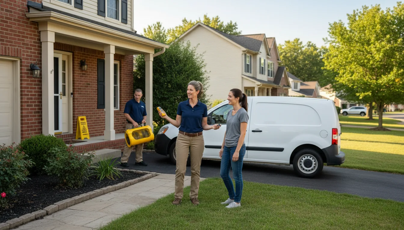 Residential water damage restoration in Ernest, PA